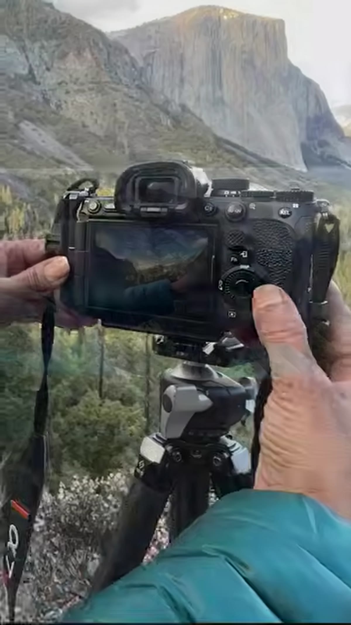 Wide angle view capturing full valley, El Capitan and Bridalveil Fall visible
