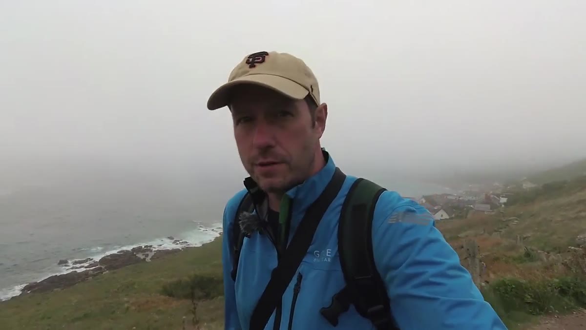 Danson walking the headland looking for foreground elements